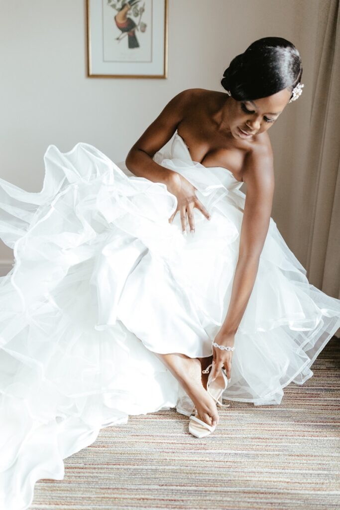 Beautiful Bride in a white dress